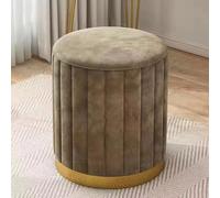 DGDHHSFJDJ Pouf de Rangement Rond en Velours pour Chambre à Coucher, Salon, entrée, Bureau, Tabouret Mignon créatif et Tendance avec éponge, Chaise de Coiffeuse, Repose-Pieds Rond Bas en Cuir
