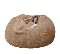 DGDHHSFJDJ Pouf géant Extra Large de 1,5/1,8/2,1 m pour Adultes (sans Rembourrage), Housse de canapé Ronde Moelleuse et Confortable, idéale pour Chambre à Coucher, Balcon ou dortoir.
