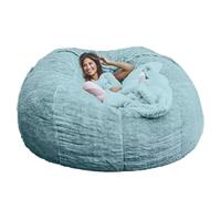 DGDHHSFJDJ Pouf géant Vide de 1,5 m, 1,8 m ou 2,1 m, en Velours Doux avec Fermeture éclair à Double Couche, idéal pour Un dortoir ou Une Chambre familiale.