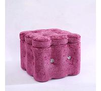 DGDHHSFJDJ Pouf Ottoman en Bois de Style européen avec Rangement, Repose-Pieds carré pour Salon, Chambre à Coucher, Bureau, Petit Banc de 29 cm de Haut, Couleur Grise
