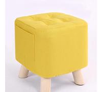 DGDHHSFJDJ Pouf Repose-Pieds carré en Lin pour Salon et Chambre à Coucher, Petit Tabouret à Langer Vert Menthe, 28 x 28 x 25 cm