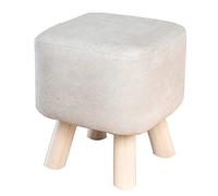 DGDHHSFJDJ Repose-Pieds Bas Tendance - Petit Repose-Pieds Gris avec Tissu Technique et Base Robuste en Bois Massif pour canapé, Bureau et Salon - Étoile de lumière 26 cm