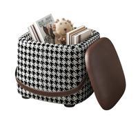 DGDHHSFJDJ Repose-Pieds en Cuir avec Couvercle Amovible Petit Banc Ottoman pour Salon Coiffeuse Chaise de Coiffeuse Pouf Rangement Repose-Pieds Design Compact 32x32x28 cm