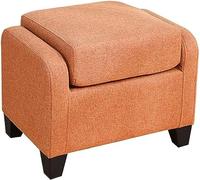 DGDHHSFJDJ Repose-Pieds Ottoman en Bois Massif et Tissu 60 x 40 x 40 cm, siège pour Coiffeuse et canapé de Salon - Décoration créative pour Banc à Chaussures