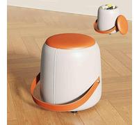 DGDHHSFJDJ Repose-Pieds Ottoman, Pouf en Cuir, Repose-Pieds rembourré, Coffre de Rangement dissimulé, Tabouret à Chaussures avec siège rembourré, pour Chambre, dortoir, loft, Salon, entrée, Couloir
