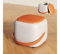 DGDHHSFJDJ Repose-Pieds Ottoman, Pouf en Cuir, Repose-Pieds rembourré, Coffre de Rangement dissimulé, Tabouret à Chaussures avec siège rembourré, pour Chambre, dortoir, loft, Salon, entrée, Couloir