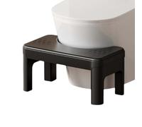 DGDHHSFJDJ Repose-Pieds Portable en Plastique - Marchepied de Toilette pour Salle de Bain et Toilettes pour soulager la Constipation - Siège Multifonction Facile à Nettoyer avec Plateau - Noir