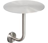 DGDHHSFJDJ Table Basse Ronde en Acier Inoxydable, Fixation Murale, pour Salon et Salle à Manger, Gain de Place, 40 x 40 x 45 cm, Finition argentée, idéale pour Les cafés et Les Bars.
