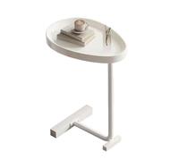 DGDHHSFJDJ Table d'appoint en Forme de C, Petite Table Basse Ovale en Forme d'œuf pour Salon ou Chambre à Coucher - à Placer sous Le canapé