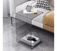 DGDHHSFJDJ Table d'appoint en Forme de C, Table Basse en Acrylique pour Salon, Chambre, Bureau, Design Transparent en Forme de C avec Bords arrondis, Facile à Nettoyer et sûre
