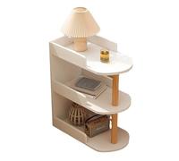 DGDHHSFJDJ Table d'appoint Moderne et étroite avec 3 étagères de Rangement et Structure Robuste, idéale comme Table de Chevet pour Le Salon ou la Chambre.
