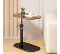 DGDHHSFJDJ Table d'appoint réglable en Forme de C avec Plateau pivotant à 360° - Table de Chevet/Repas pour canapé - Hauteur 45-80 cm - Charge maximale 30 kg - Idéale pour la Chambre et Le Salon