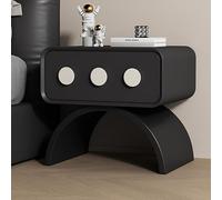 DGDHHSFJDJ Table de Chevet de 50 cm de Large en Bois avec 1 tiroir de Rangement et Pieds incurvés, entièrement assemblée, Style Milieu du siècle, Petite Table de Chevet pour Chambre ou Salon