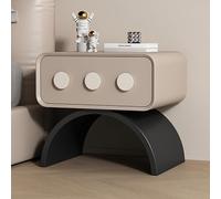 DGDHHSFJDJ Table de Chevet de 50 cm de Large en Bois avec 1 tiroir de Rangement et Pieds incurvés, entièrement assemblée, Style Milieu du siècle, Petite Table de Chevet pour Chambre ou Salon