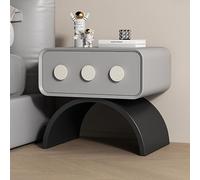 DGDHHSFJDJ Table de Chevet de 50 cm de Large en Bois avec 1 tiroir de Rangement et Pieds incurvés, entièrement assemblée, Style Milieu du siècle, Petite Table de Chevet pour Chambre ou Salon