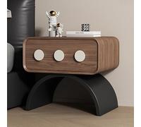 DGDHHSFJDJ Table de Chevet de 50 cm de Large en Bois avec 1 tiroir de Rangement et Pieds incurvés, entièrement assemblée, Style Milieu du siècle, Petite Table de Chevet pour Chambre ou Salon