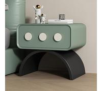 DGDHHSFJDJ Table de Chevet de 50 cm de Large en Bois avec 1 tiroir de Rangement et Pieds incurvés, entièrement assemblée, Style Milieu du siècle, Petite Table de Chevet pour Chambre ou Salon