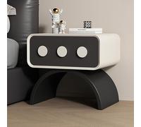 DGDHHSFJDJ Table de Chevet de 50 cm de Large en Bois avec 1 tiroir de Rangement et Pieds incurvés, entièrement assemblée, Style Milieu du siècle, Petite Table de Chevet pour Chambre ou Salon