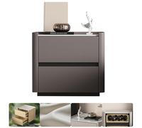 DGDHHSFJDJ Table de Chevet élégante en Bois Massif courbé, Petite Table de Nuit avec Rangement, idéale pour la Chambre et Le Salon. Meuble Durable et Moderne.