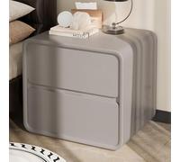 DGDHHSFJDJ Table de Chevet Moderne avec 2 tiroirs et poignées Invisibles, Structure entièrement en Bois Massif, Montage Facile, idéale pour la Chambre, Le Salon, Le Dressing ou Le Bureau.