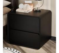 DGDHHSFJDJ Table de Chevet Moderne avec 2 tiroirs et poignées Invisibles, Structure entièrement en Bois Massif, Montage Facile, idéale pour la Chambre, Le Salon, Le Dressing ou Le Bureau.