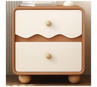 DGDHHSFJDJ Table de Chevet Moderne avec tiroirs, Table d'appoint élégante en Bois Massif avec étagère Ouverte, Pieds Ronds, Table Basse Polyvalente pour Salon, 40 cm.