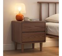 DGDHHSFJDJ Table de Chevet Moderne du Milieu du siècle avec tiroir de Rangement et étagère Ouverte, Finition Noyer Brun. Meuble élégant et Fonctionnel pour Le Rangement dans la Chambre.