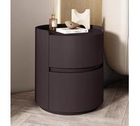 DGDHHSFJDJ Table de Chevet Ronde en Cuir Moderne, sans Installation requise. Élégante et contemporaine, Elle Convient Aussi Bien à la Chambre qu'au Salon.