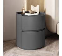 DGDHHSFJDJ Table de Chevet Ronde en Cuir Moderne, sans Installation requise. Élégante et contemporaine, Elle Convient Aussi Bien à la Chambre qu'au Salon.