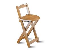DGDHHSFJDJ Tabouret Haut Pliable en Bambou de 76 cm, Chaise de Cuisine Portable et Pliable de 63 cm avec Dossier et Repose-Pieds Confortables pour Adultes, pour la Maison