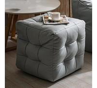 DGDHHSFJDJ Tabouret Ottoman en Cuir Jaune - Repose-Pieds cubique Solide pour Salon, Chambre, entrée et Couloir - Repose-Pieds élégant et Polyvalent pour la décoration intérieure