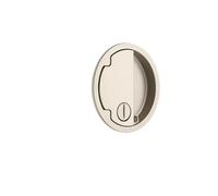 DGEJWMSC Serrure de porte invisible minimaliste, serrure monopoint encastrée for portes intérieures en bois(Brushed silver)