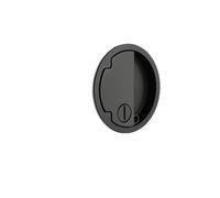DGEJWMSC Serrure de porte invisible minimaliste, serrure monopoint encastrée for portes intérieures en bois(Black)