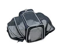 DGERFDJO Sac de Transport Extensible approuvé par Les compagnies aériennes for Petits Chiens et Chats, Sac de Voyage Pliable aux côtés Souples avec accès à 4 Voies(White,M)