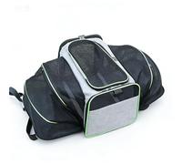 DGERFDJO Sac de Transport Extensible approuvé par Les compagnies aériennes for Petits Chiens et Chats, Sac de Voyage Pliable aux côtés Souples avec accès à 4 Voies(Green,M)