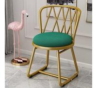 DGFOSXLIP Chaise de Maquillage multifonctionnelle avec Dossier, Coiffeuse créative au Design élégant en Fer forgé, idéale pour la Chambre, Le Salon ou la Cuisine (Couleur : Vert B)