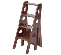 DGFOSXLIP Chaise-échelle de bibliothèque Pliante, Tabouret Multifonctionnel avec étagère de Rangement, capacité de 150 kg, Conception Pliable pour Une Utilisation à Domicile