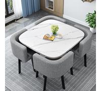 DGFOSXLIP Ensemble Table et chaises de Salle à Manger 4 pièces - Mobilier Multifonctionnel Rond/carré pour Cuisine, Salle de conférence, Bureau, réception, Club - Hauteur 80 cm/31,5 Pouces