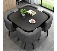 DGFOSXLIP Ensemble Table et chaises Rondes/carrées pour 4 Personnes, mobilier Multifonctionnel pour Salle à Manger, Bureau, réception, 90 cm (35,4 po), idéal pour Cuisines et Clubs.