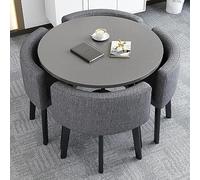 DGFOSXLIP Ensemble Table et chaises Rondes Modernes, mobilier Gain de Place pour Salons et salles de réception, idéal pour Les conférences et Les Salons.