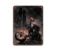 DGFRE Plaque en métal vintage Ghost Rider Movie Classics pour pub, club, café, bar, maison, décoration murale, affiche rétro 30 x 40 cm