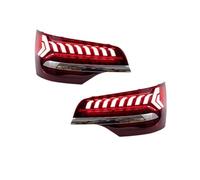 DGGH Cabochon de Feux Arrière Pour Q7 2006-2015 Style Mise À Niveau Nouveau Style LED Assemblage Via Streamer Clignotant Accessoires Feux Arrière De Voiture(For 06-09 Red)