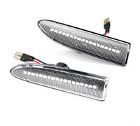 DGGH Clignotants automobiles Pour Jaguar pour X-Type 2002-2009 Clignotants latéraux dynamiques à LED ambrées (2 pièces)(Crystal)