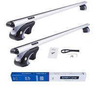 Dgh System Barres de Toit Easy Line Basic Plus 120 cm Compatible avec Peugeot 207 SW Break 2007-2014 avec Barres longitudinales Ouvertes, verrouillable, 90 kg