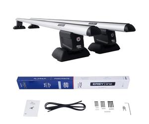 DGH System Barres de Toit transversales Points Compatible avec Fiat Panda III HAYON 5-Portes Depuis 2012 Max 90 kg 135 cm Aluminium