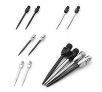 DGHAOP Lot de 12 pointes de fléchettes en acier remplaçables à tête plate en acier 2BA pour fléchettes à pointe souple, 4 types