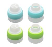 DGHAOP Lot de 4 douilles russes 3 couleurs, convertisseur coupleur, douilles de gla age bleu et vert, un trou ou trois trous, outils de d coratio