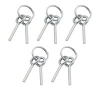 DGHAOP Lot de 5 anneaux de fixation en alliage d'aluminium à double broche pour tente, randonnée, voyage, camping, accessoires de réparation pour auvent, raccords métalliques adaptés pour les