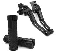 DGHBNP Convient pour PCX 125 PCX125 PCX150 2010-2020 Leviers de frein et d'embrayage extensibles et pliables Poignées d'extrémité de guidon(One set of black)