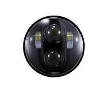 DGHBNP Panneau de phare de moto Convient pour Harley Sportster 1200 XL1200L Custom XL1200C 883 XL883 883L XL883R 48 5,75" 5 3/4" Phare de moto(A black)